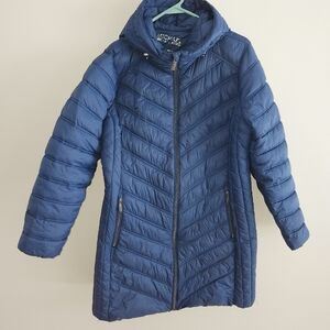 Michael Kors Blue Quilted coat